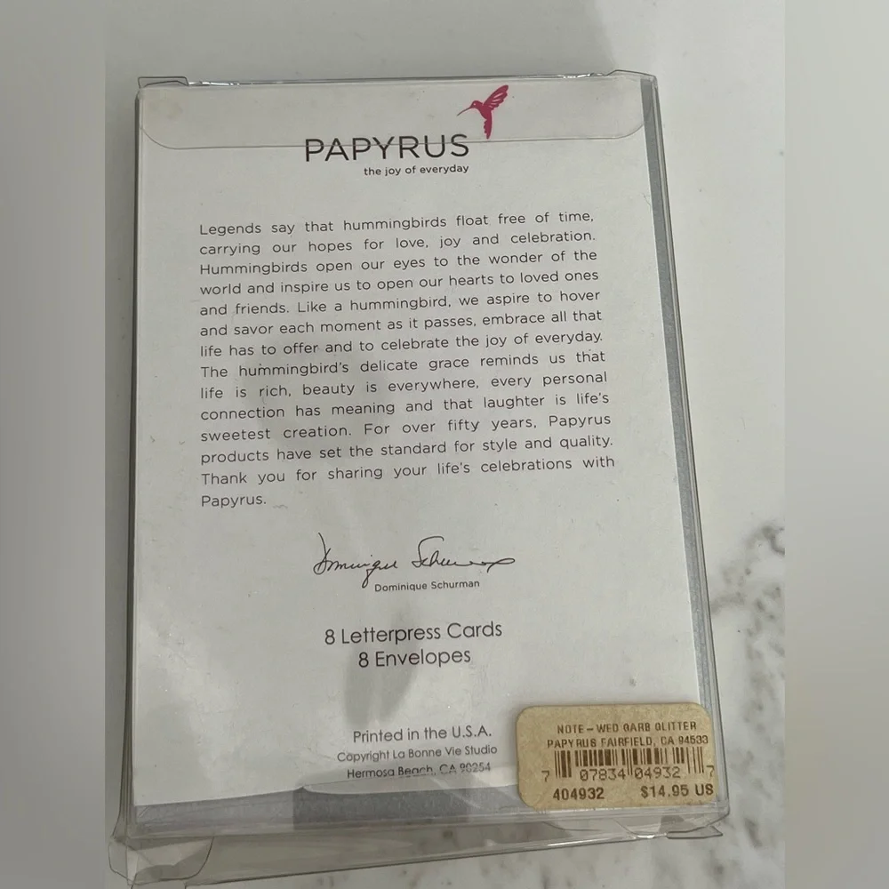 NWT two sets of papyrus bride and groom wedding cards.  Card Measures 3.5” x 5”.